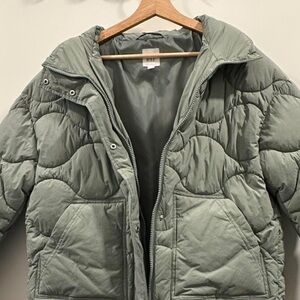 GAP Light Green Puffer Jacket